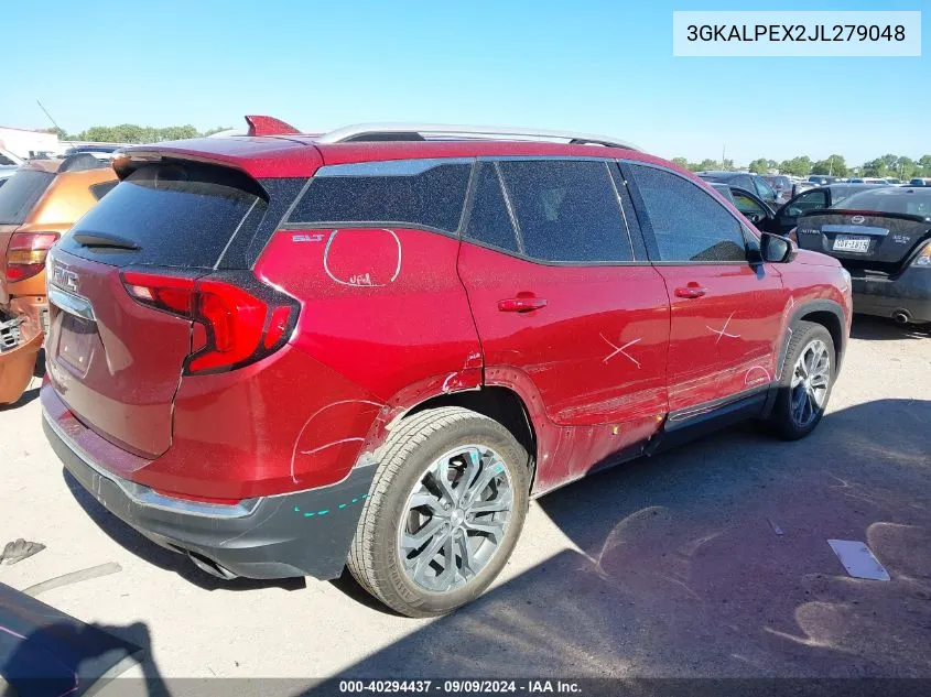 2018 GMC Terrain Slt VIN: 3GKALPEX2JL279048 Lot: 40294437