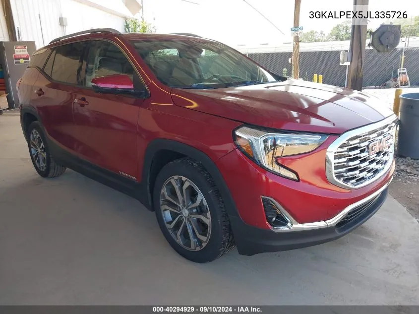 2018 GMC Terrain Slt VIN: 3GKALPEX5JL335726 Lot: 40294929