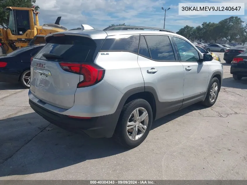 2018 GMC Terrain Sle VIN: 3GKALMEV9JL240647 Lot: 40304343