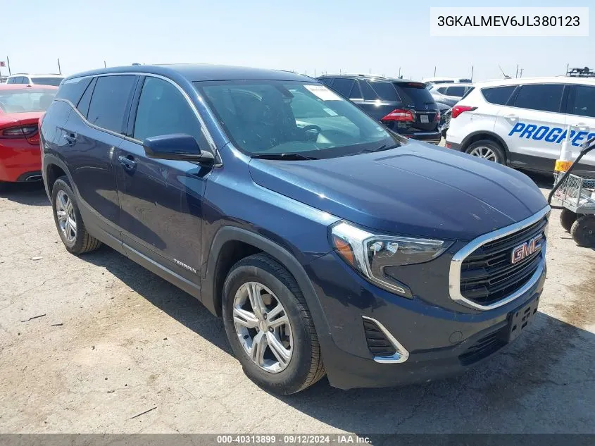 2018 GMC Terrain Sle VIN: 3GKALMEV6JL380123 Lot: 40313899