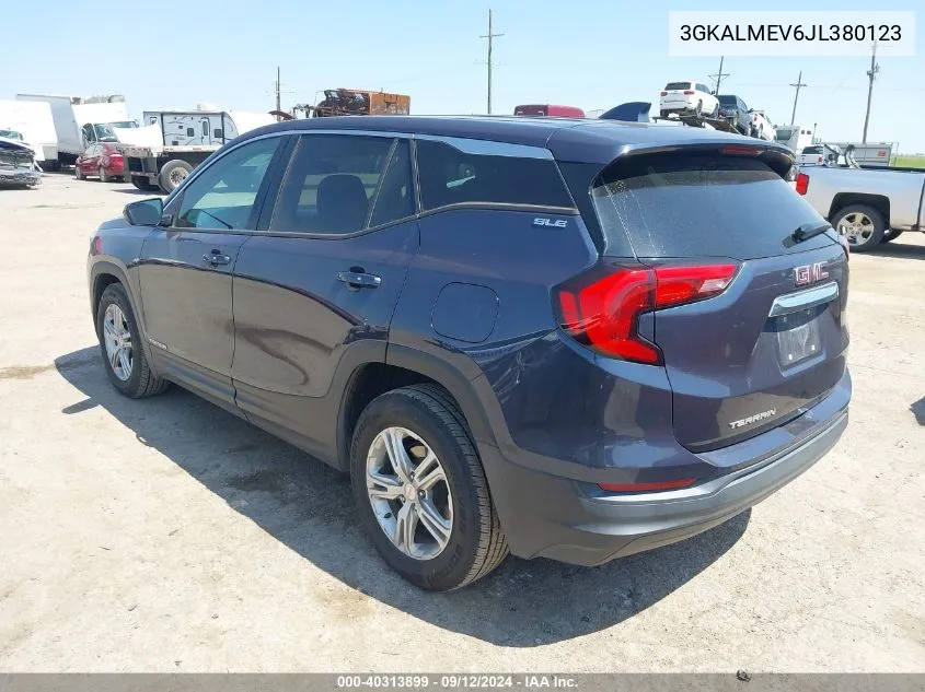 2018 GMC Terrain Sle VIN: 3GKALMEV6JL380123 Lot: 40313899