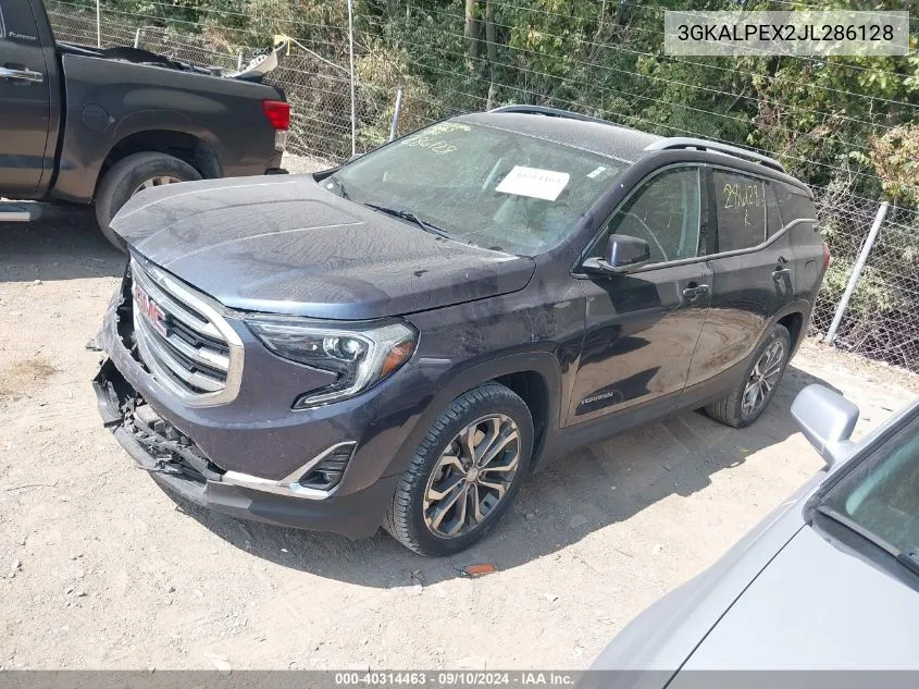 2018 GMC Terrain Slt VIN: 3GKALPEX2JL286128 Lot: 40314463