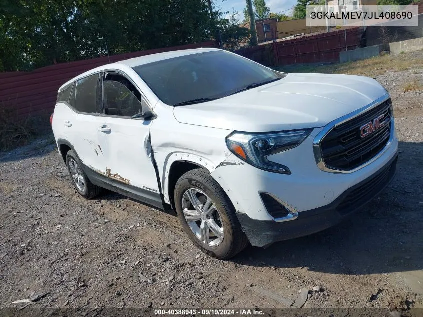 2018 GMC Terrain Sle VIN: 3GKALMEV7JL408690 Lot: 40388943