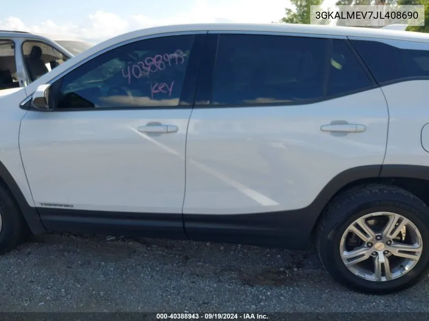 2018 GMC Terrain Sle VIN: 3GKALMEV7JL408690 Lot: 40388943