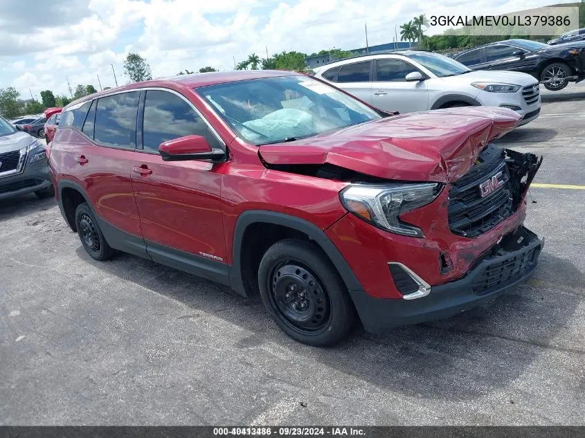 2018 GMC Terrain Sle VIN: 3GKALMEV0JL379386 Lot: 40413486