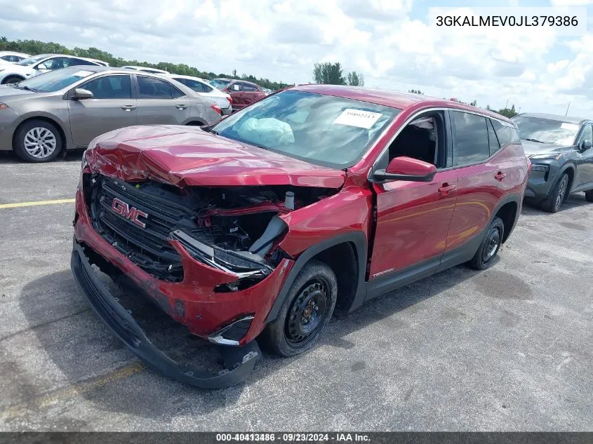 2018 GMC Terrain Sle VIN: 3GKALMEV0JL379386 Lot: 40413486