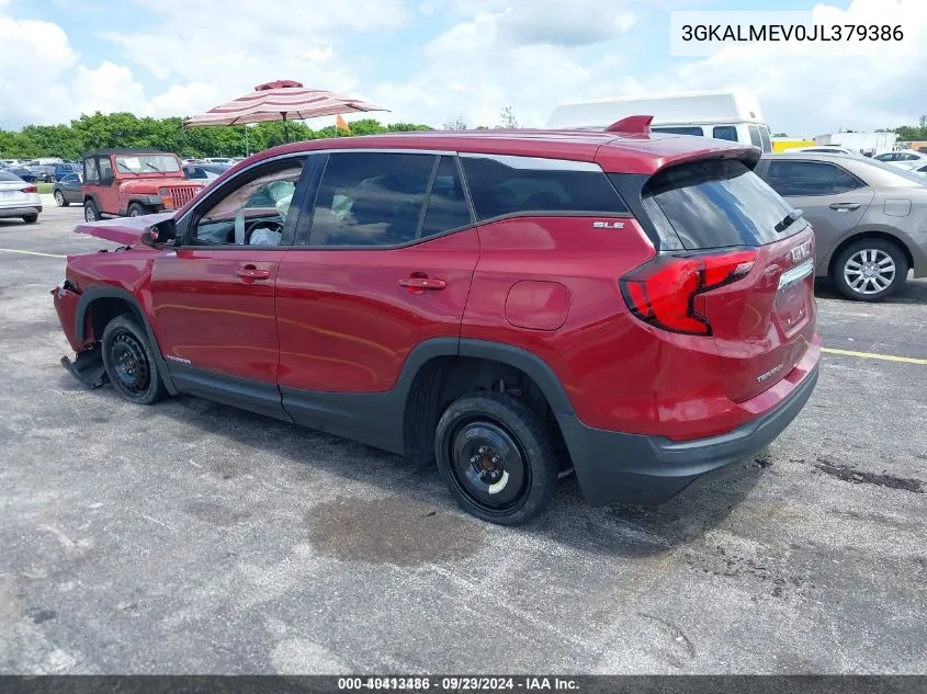 2018 GMC Terrain Sle VIN: 3GKALMEV0JL379386 Lot: 40413486