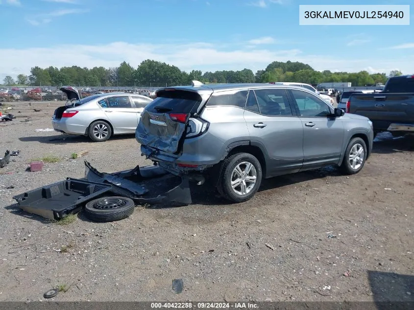 2018 GMC Terrain Sle VIN: 3GKALMEV0JL254940 Lot: 40422258