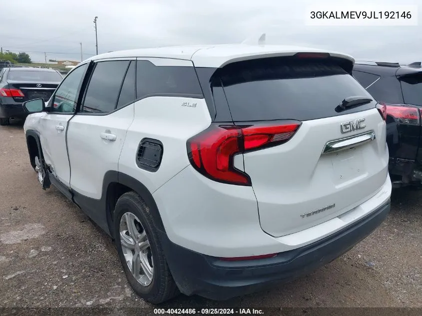 2018 GMC Terrain Sle VIN: 3GKALMEV9JL192146 Lot: 40424486