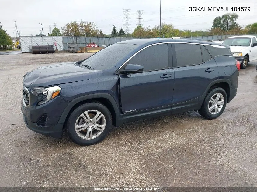 2018 GMC Terrain Sle VIN: 3GKALMEV6JL404579 Lot: 40426520