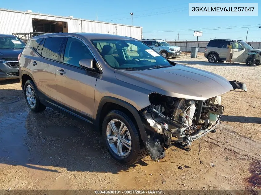 2018 GMC Terrain Sle VIN: 3GKALMEV6JL257647 Lot: 40430191