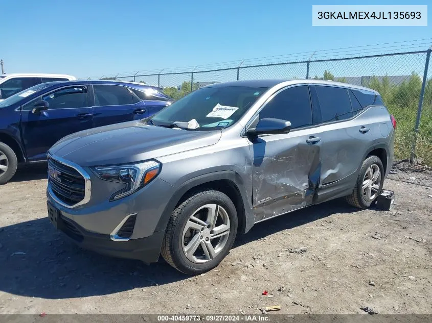 2018 GMC Terrain Sle VIN: 3GKALMEX4JL135693 Lot: 40459773