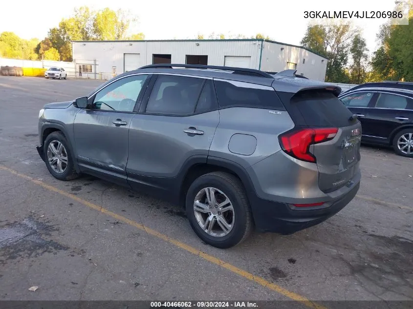 2018 GMC Terrain Sle VIN: 3GKALMEV4JL206986 Lot: 40466062