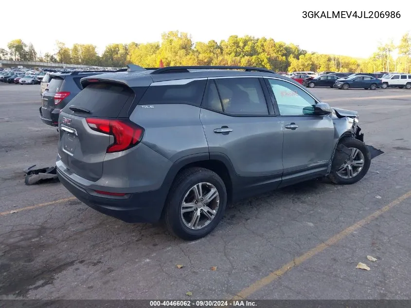 2018 GMC Terrain Sle VIN: 3GKALMEV4JL206986 Lot: 40466062