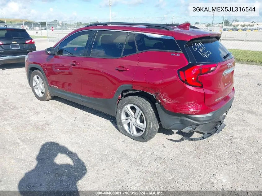 2018 GMC Terrain Sle VIN: 3GKALMEX5JL316544 Lot: 40468981