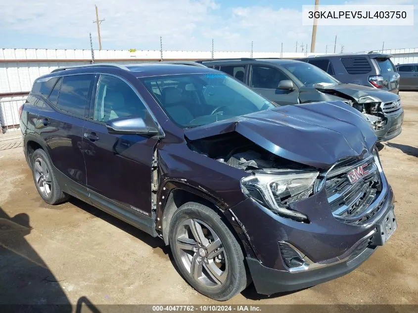 2018 GMC Terrain Slt VIN: 3GKALPEV5JL403750 Lot: 40477762