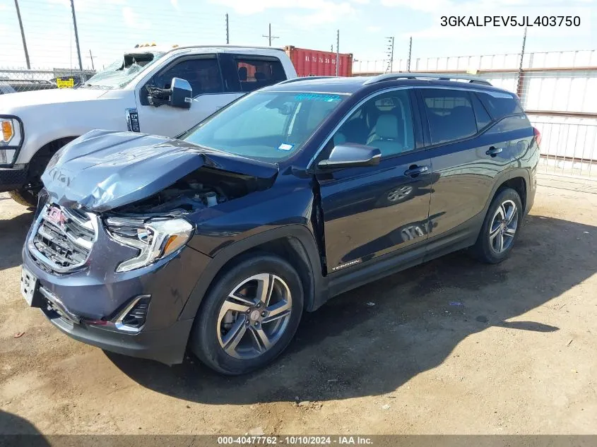 2018 GMC Terrain Slt VIN: 3GKALPEV5JL403750 Lot: 40477762