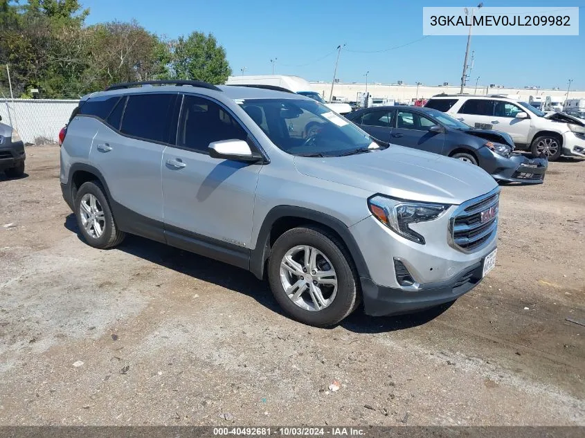 2018 GMC Terrain Sle VIN: 3GKALMEV0JL209982 Lot: 40492681