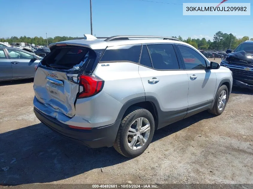 2018 GMC Terrain Sle VIN: 3GKALMEV0JL209982 Lot: 40492681