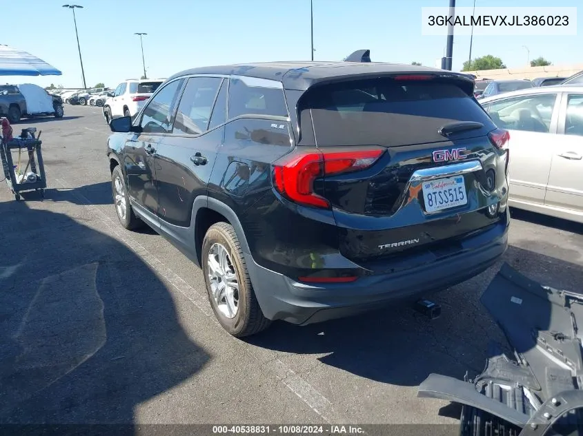 2018 GMC Terrain Sle VIN: 3GKALMEVXJL386023 Lot: 40538831