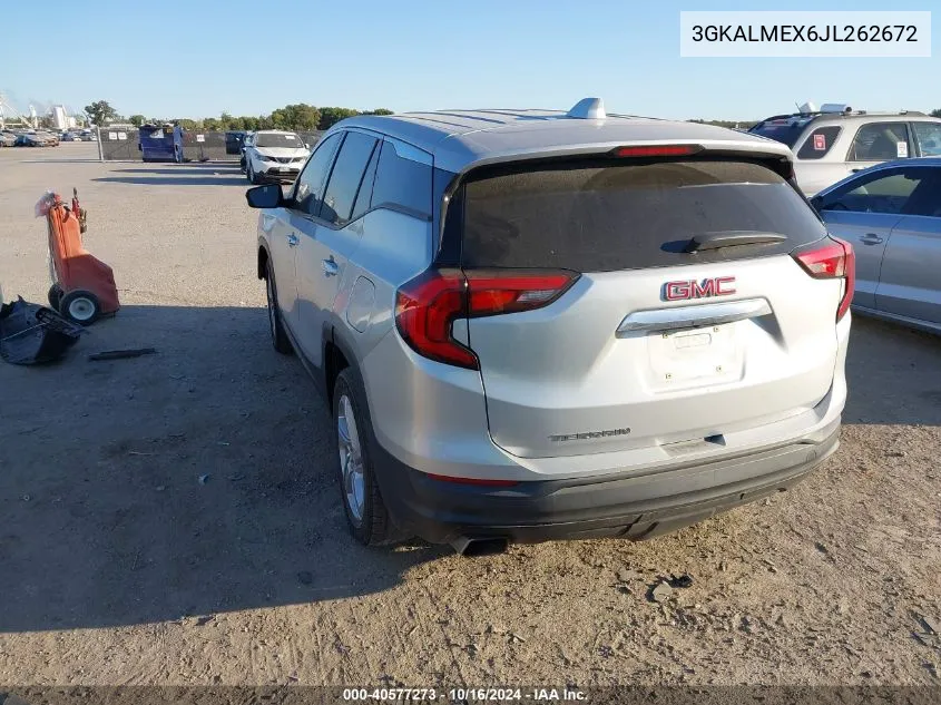 2018 GMC Terrain Sle VIN: 3GKALMEX6JL262672 Lot: 40577273