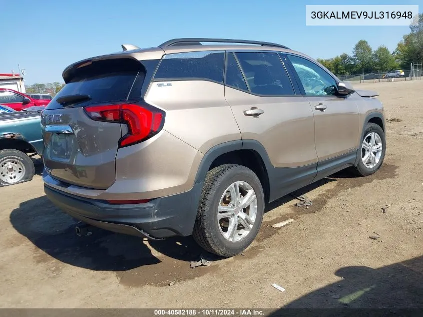 2018 GMC Terrain Sle VIN: 3GKALMEV9JL316948 Lot: 40582188