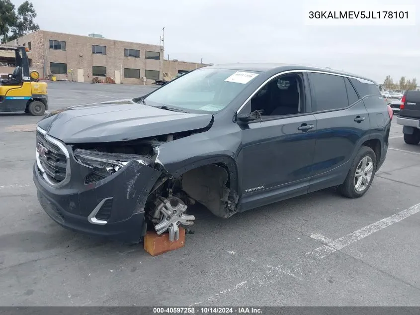 2018 GMC Terrain Sle VIN: 3GKALMEV5JL178101 Lot: 40597258