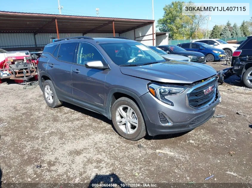 2018 GMC Terrain Sle VIN: 3GKALMEV1JL407115 Lot: 40604569