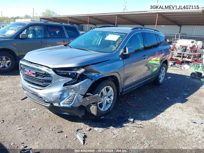 2018 GMC Terrain Sle VIN: 3GKALMEV1JL407115 Lot: 40604569