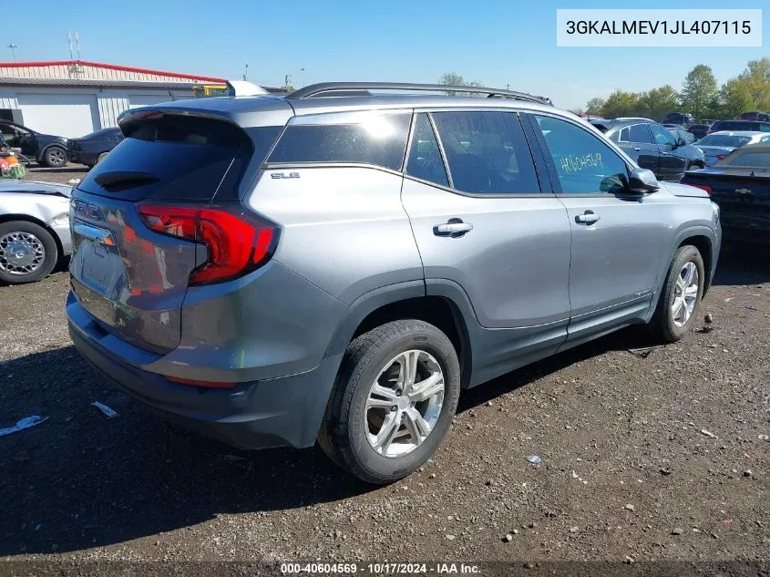 2018 GMC Terrain Sle VIN: 3GKALMEV1JL407115 Lot: 40604569