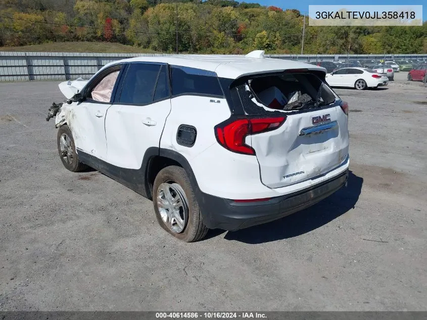 2018 GMC Terrain Sle VIN: 3GKALTEV0JL358418 Lot: 40614586