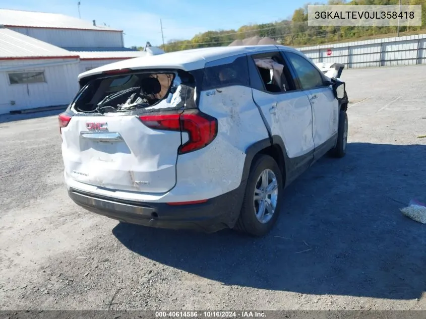 2018 GMC Terrain Sle VIN: 3GKALTEV0JL358418 Lot: 40614586