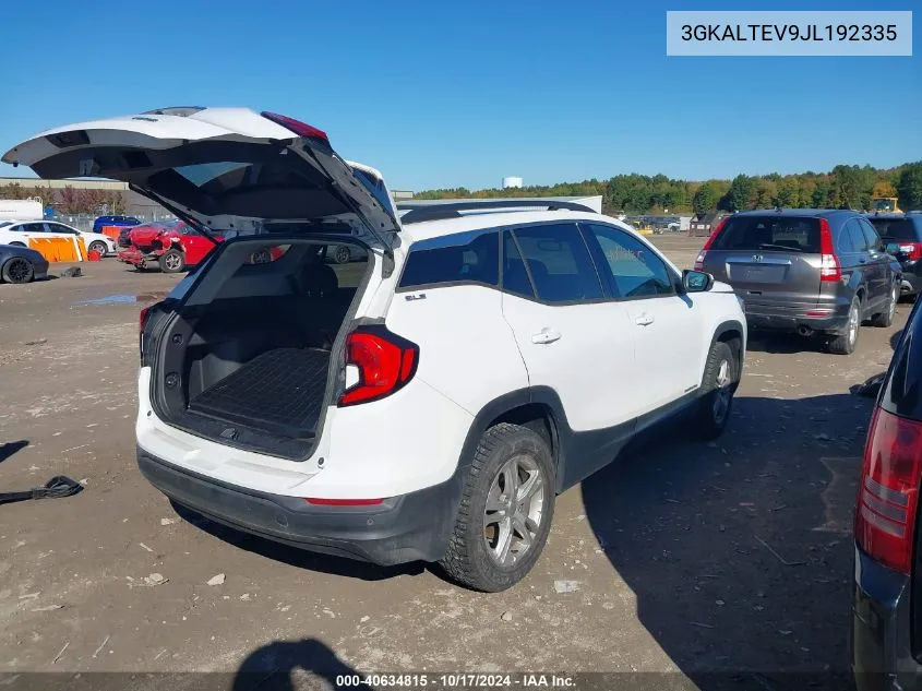 2018 GMC Terrain Sle VIN: 3GKALTEV9JL192335 Lot: 40634815