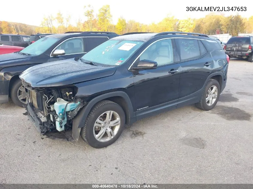 2018 GMC Terrain Sle VIN: 3GKALMEV2JL347653 Lot: 40640478