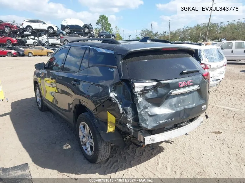 2018 GMC Terrain Sle VIN: 3GKALTEVXJL343778 Lot: 40751813