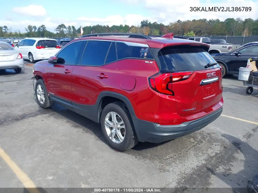 2018 GMC Terrain Sle VIN: 3GKALMEV2JL386789 Lot: 40798178