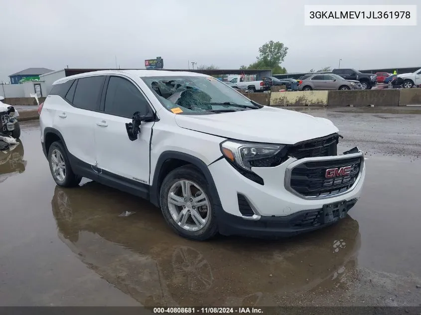 2018 GMC Terrain Sle VIN: 3GKALMEV1JL361978 Lot: 40808681