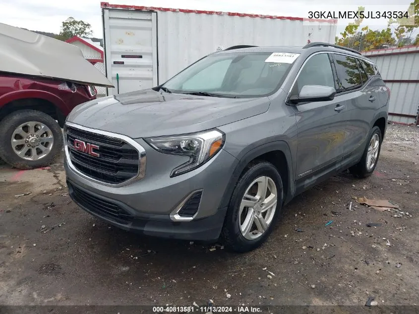 2018 GMC Terrain Sle VIN: 3GKALMEX5JL343534 Lot: 40813581