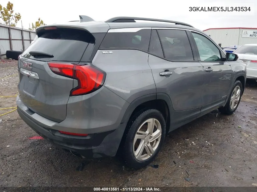 2018 GMC Terrain Sle VIN: 3GKALMEX5JL343534 Lot: 40813581