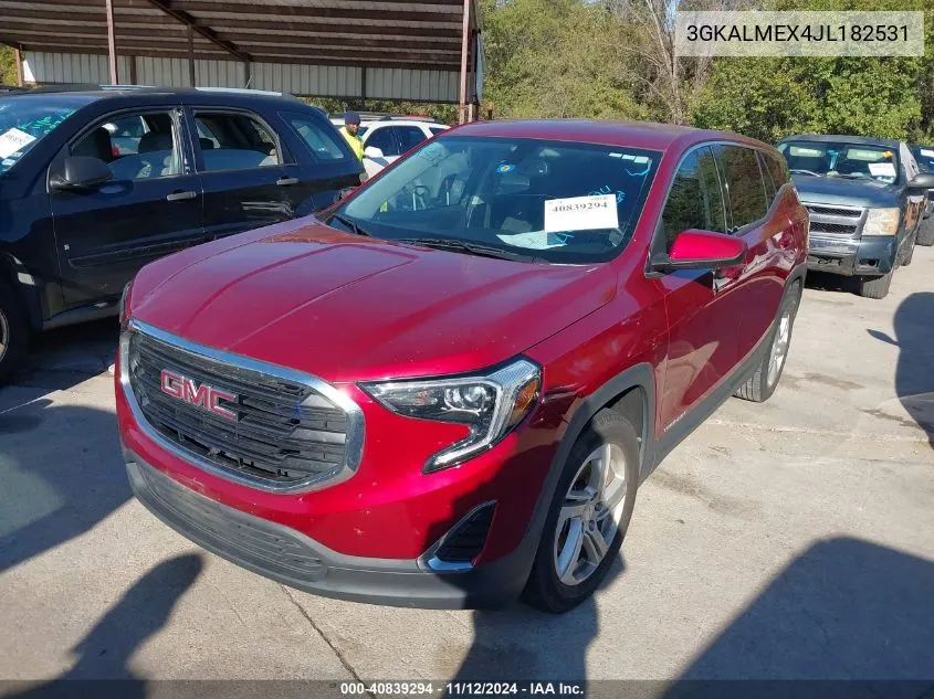 2018 GMC Terrain Sle VIN: 3GKALMEX4JL182531 Lot: 40839294