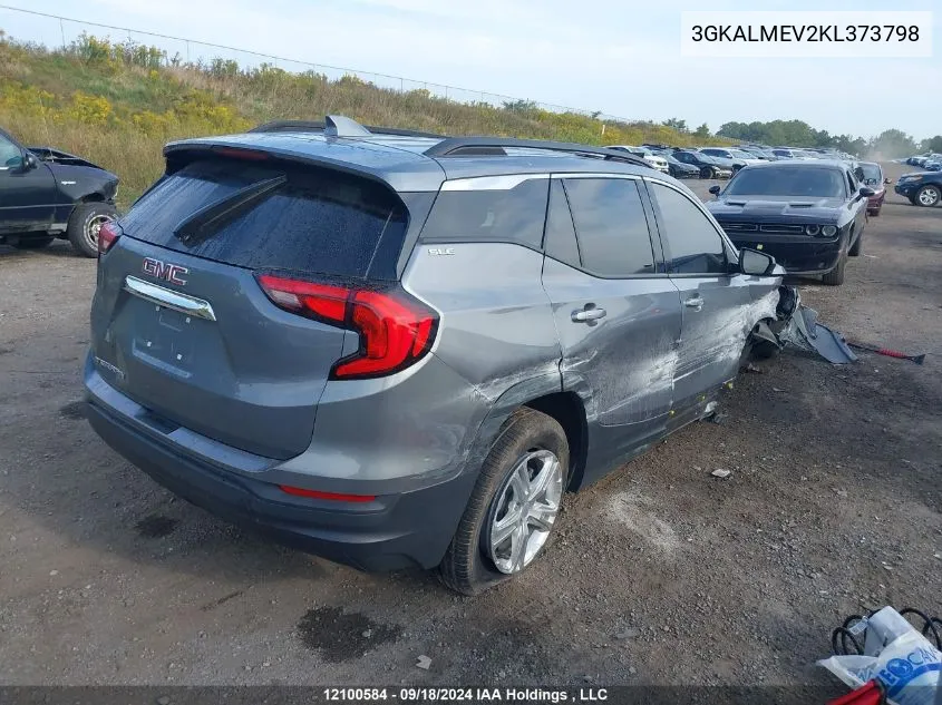 2019 GMC Terrain VIN: 3GKALMEV2KL373798 Lot: 12100584