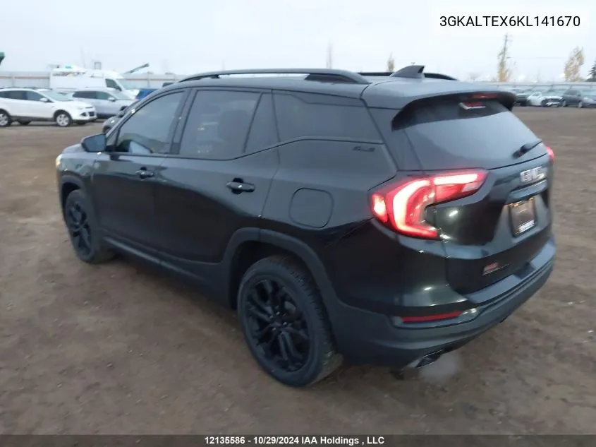 2019 GMC Terrain VIN: 3GKALTEX6KL141670 Lot: 12135586