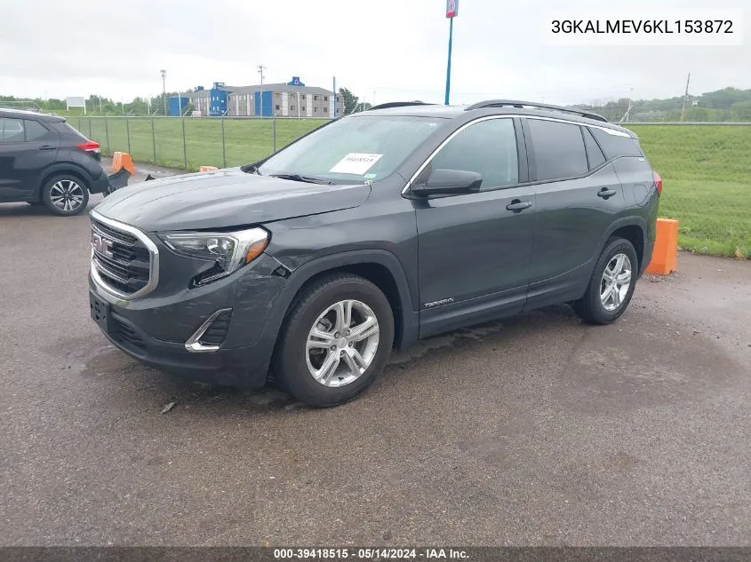 2019 GMC Terrain Sle VIN: 3GKALMEV6KL153872 Lot: 39418515