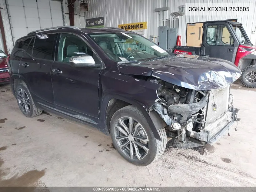 2019 GMC Terrain Denali VIN: 3GKALXEX3KL263605 Lot: 39561036