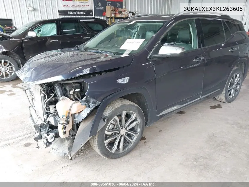 2019 GMC Terrain Denali VIN: 3GKALXEX3KL263605 Lot: 39561036