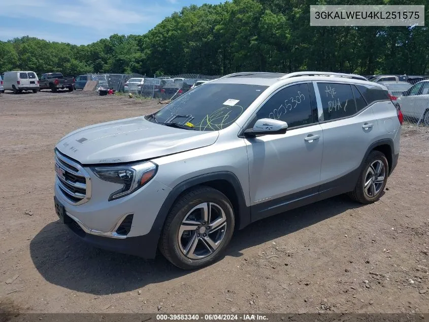 2019 GMC Terrain Slt Diesel VIN: 3GKALWEU4KL251575 Lot: 39583340