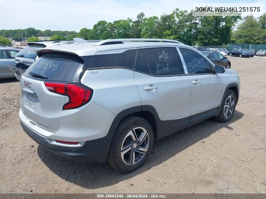 2019 GMC Terrain Slt Diesel VIN: 3GKALWEU4KL251575 Lot: 39583340