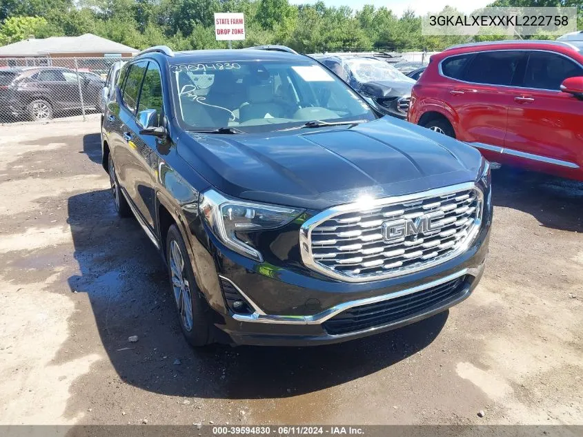 3GKALXEXXKL222758 2019 GMC Terrain Denali