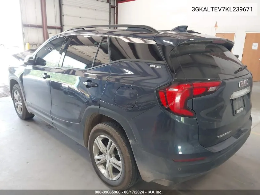 2019 GMC Terrain Sle VIN: 3GKALTEV7KL239671 Lot: 39665960