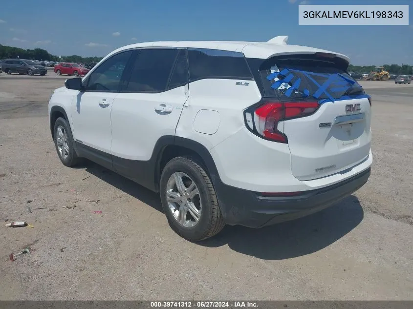 2019 GMC Terrain Sle VIN: 3GKALMEV6KL198343 Lot: 39741312